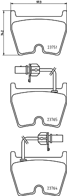 Brake Pad Set, disc brake (T1222)