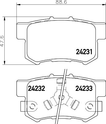 Brake Pad Set, disc brake (T1521)