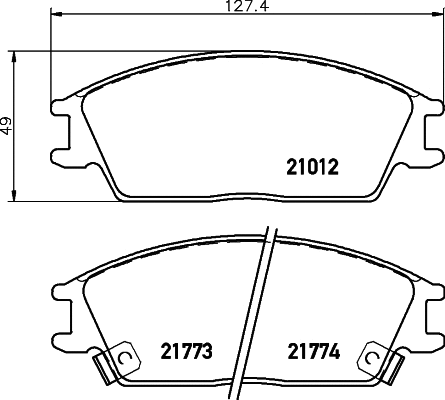 Brake Pad Set, disc brake (T0366)