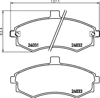 Brake Pad Set, disc brake (T1367)