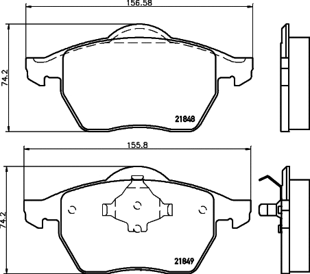 Brake Pad Set, disc brake (T1106)