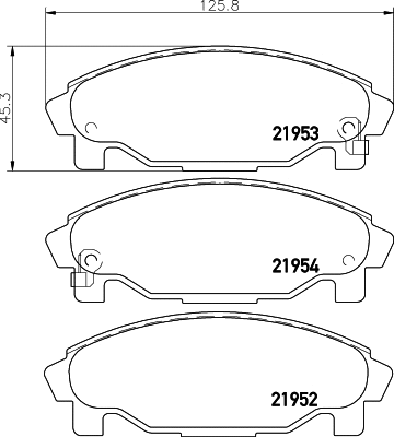 Brake Pad Set, disc brake (T3090)