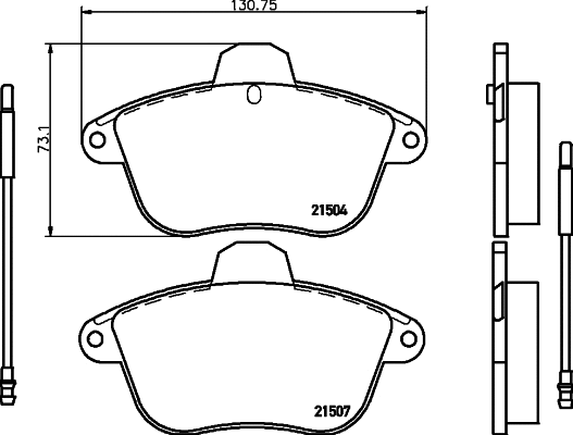 Brake Pad Set, disc brake (T9019)
