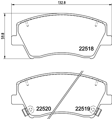 Brake Pad Set, disc brake (T2667)