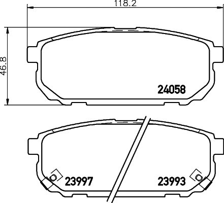 Brake Pad Set, disc brake (T1401)
