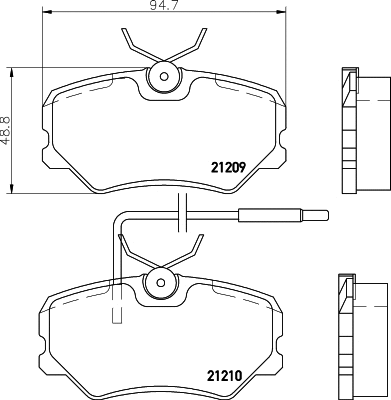 Brake Pad Set, disc brake (T5027)