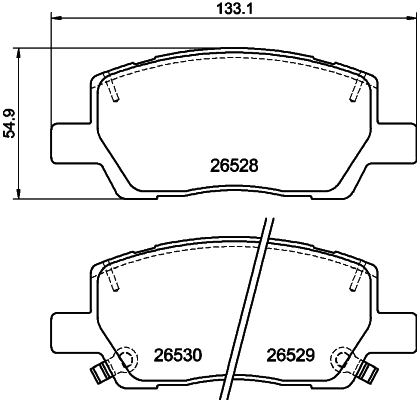 Brake Pad Set, disc brake (T4571)