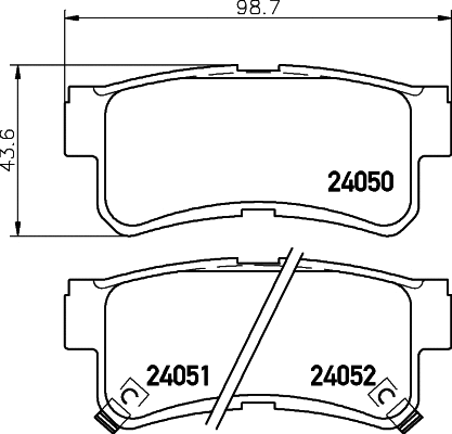 Brake Pad Set, disc brake (T1430)