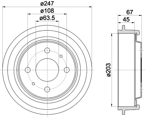 Brake Drum (61001)