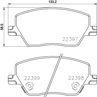 Brake Pad Set, disc brake (T2560)