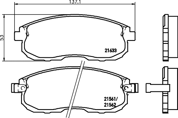 Brake Pad Set, disc brake (T3009)
