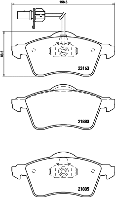 Brake Pad Set, disc brake (T1196)