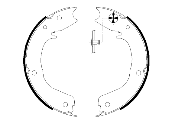 Brake Shoe Set, parking brake (H9890)