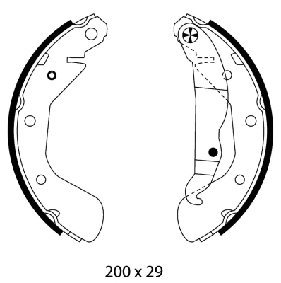 Brake Shoe Set (Q1125)