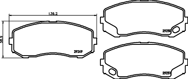 Brake Pad Set, disc brake (C7004)