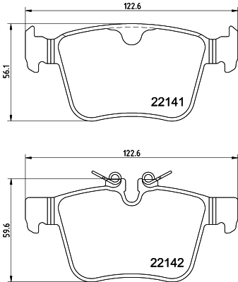 Brake Pad Set, disc brake (T2789)