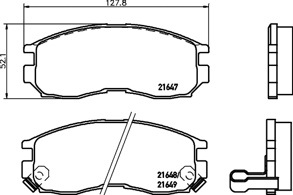 Brake Pad Set, disc brake (T0398)