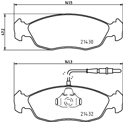 Brake Pad Set, disc brake (T1075)