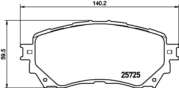 Brake Pad Set, disc brake (T2284)