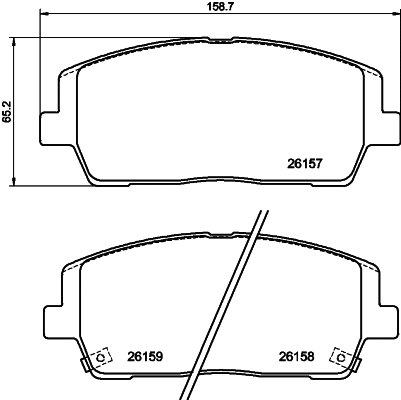Brake Pad Set, disc brake (T4187)