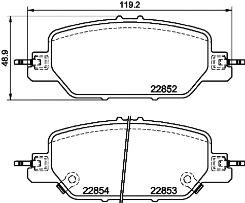 Brake Pad Set, disc brake (T2739)