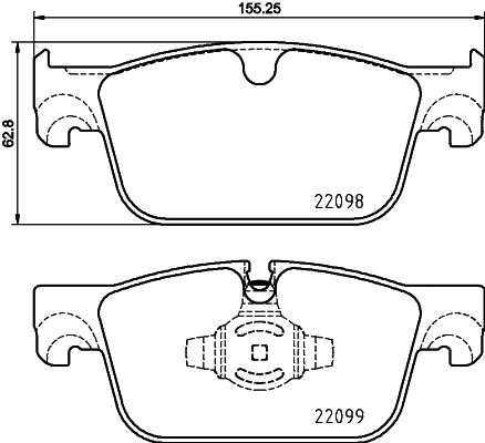 Brake Pad Set, disc brake (T4173)
