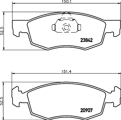 Brake Pad Set, disc brake (T1345)