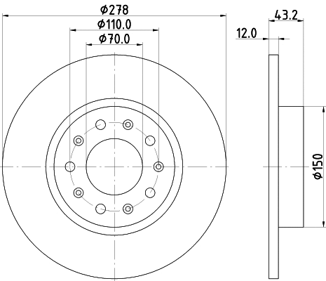 Brake Disc (55210)