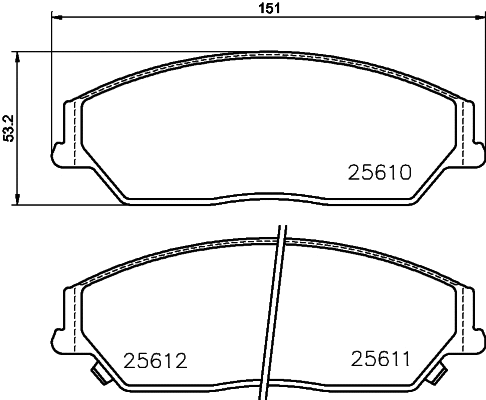 Brake Pad Set, disc brake (T2191)