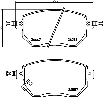 Brake Pad Set, disc brake (T1425)