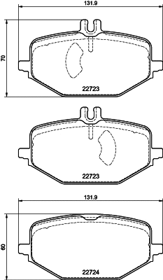 Brake Pad Set, disc brake (T2839)