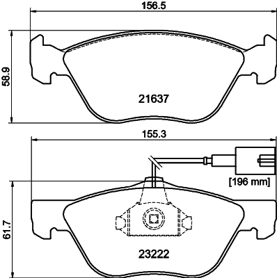 Brake Pad Set, disc brake (T1166)