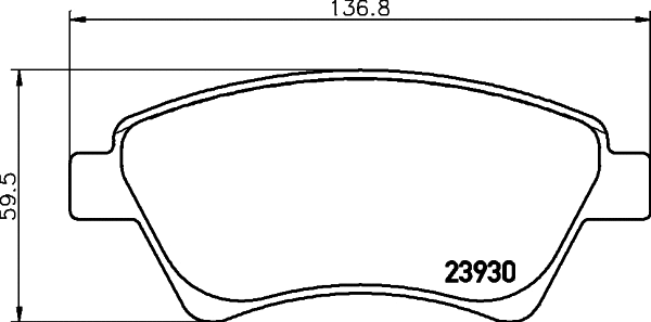 Brake Pad Set, disc brake (T1373)