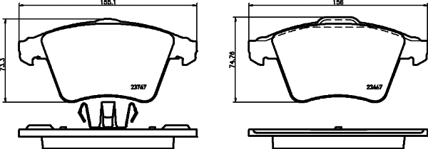 Brake Pad Set, disc brake (T1755)