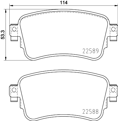 Brake Pad Set, disc brake (T2665)