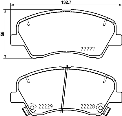 Brake Pad Set, disc brake (T2708)
