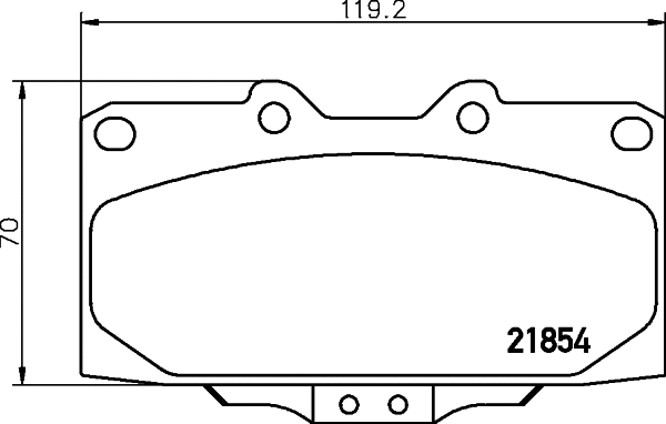 Brake Pad Set, disc brake (T3116)