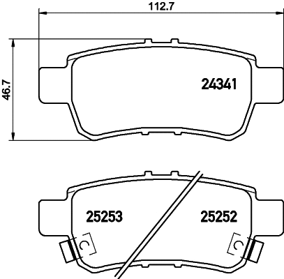 Brake Pad Set, disc brake (T2099)