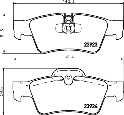 Brake Pad Set, disc brake (T1455)
