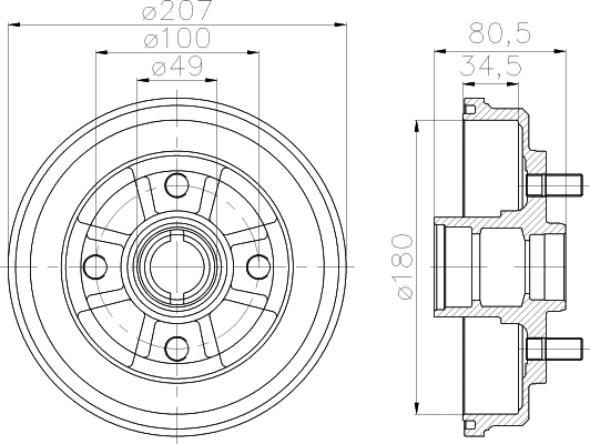 Brake Drum (61178)