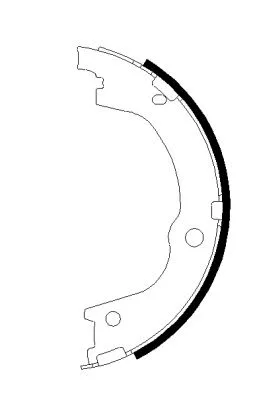 Brake Shoe Set, parking brake (H1804)