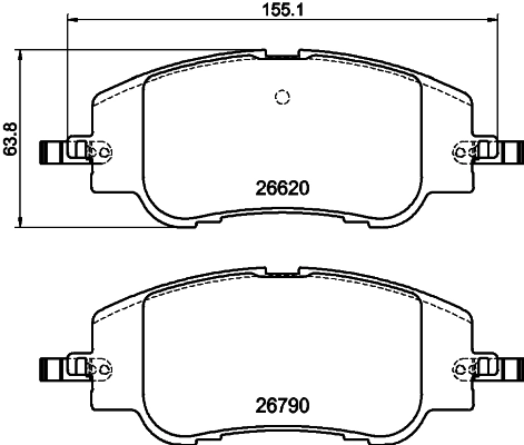Brake Pad Set, disc brake (T4253)
