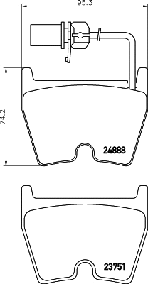 Brake Pad Set, disc brake (T1982)
