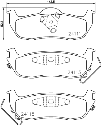Brake Pad Set, disc brake (T2496)