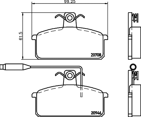 Brake Pad Set, disc brake (T5016)