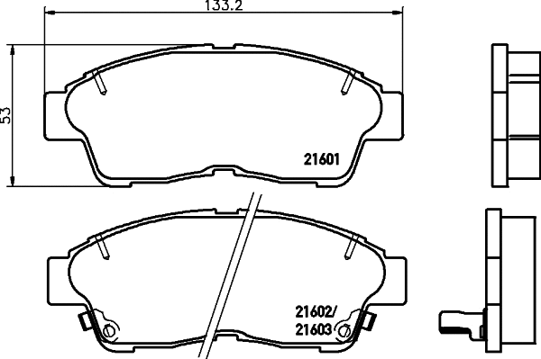 Brake Pad Set, disc brake (T3013)