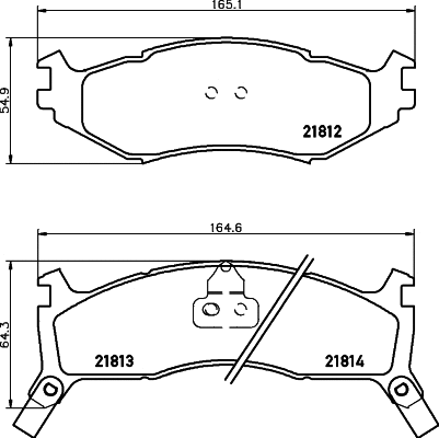 Brake Pad Set, disc brake (T1130)