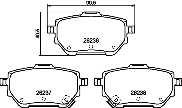 Brake Pad Set, disc brake (T2344)