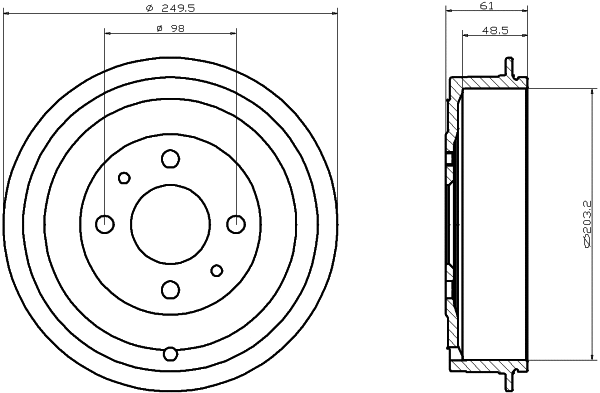 Brake Drum (61231)