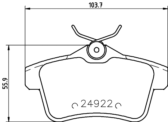 Brake Pad Set, disc brake (T1844)